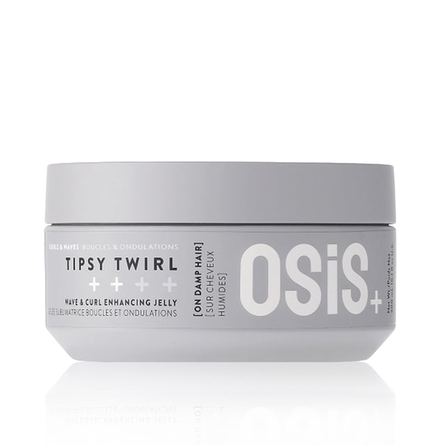 OSIS - Tipsy Twirl Gelatina de Rizos 300 ml, Reduce Encrespamiento, Deja Cabello Suave y Manejable, Realza Textura Natural, Define Ondas y Rizos, Fijación Media, Volumen Ligero, Protege ant