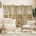 thumbnail image 4 of Hofitlead 6 Panel Carved Room Divider,5.6Ft Wood Folding Screens,for Bedroom Office,Brown, 4 of 7