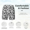 thumbnail image 5 of Balery Black White Halloween Mens Swim Trunks Swim Shorts for Men Quick Dry Inseam Beach Shorts with Compression Liner Pocket-3X-Large, 5 of 9