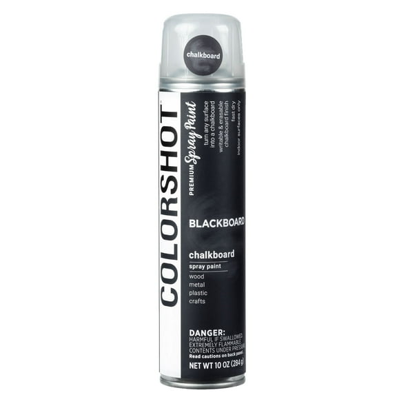 COLORSHOT Chalkboard Spray Paint Blackboard (Black) 10 oz.