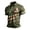 Army Green, variant on Men's Loose Fit Short Sleeve Polo Shirt, USA Patriotic America Flag Graphic Collared Knit Top, Casual Summer Top for Independence Day(Blue,L)