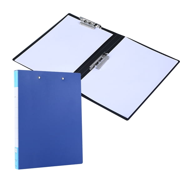 OIUR 2 Pcs A4 Punchless Clamp Binder Ringless Binder Folder Holds 120 Sheets Pages Letter Size Documents File Folder with Metal Swing Clamp for Work School