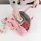 thumbnail image 4 of Bolsas de almuerzo con doble compartimento aislado para mujer, bolsa de mano aislada para hombre, peso ligero y lonchera portátil para la escuela, picnic, camping, viajes (rosa), 4 of 5