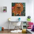 thumbnail image 2 of Stupell Industries Children's Striped Tiger in Tropical Jungle Brush, 36 x 36,Design by Carla Daly, 2 of 7