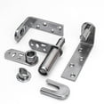 thumbnail image 5 of 1 Pair Cafe Bar Self-Return Double Swinging Stainless Steel Door Hinges Hardware, 5 of 7