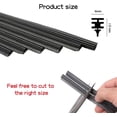 thumbnail image 2 of LAICAIW 4 Pieces Car Windshield Bracketless Wiper Rubber Filler Strip, 26 Inches Car Size Adjustable Wiper Substitution Rubber Strip, Suitable for Car Front Rear Windshield, Doors, Windows (Black), 2 of 6