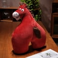 thumbnail image 5 of karymi Funny Horse Bum Pillow 3D Irregular Shaped Throw Pillow Soft Plush Peach Shaped Cushion Festive Design Cozy Holiday Decoration for Bedroom Living Room Sofa 15.75in Red Family Gifts, 5 of 7