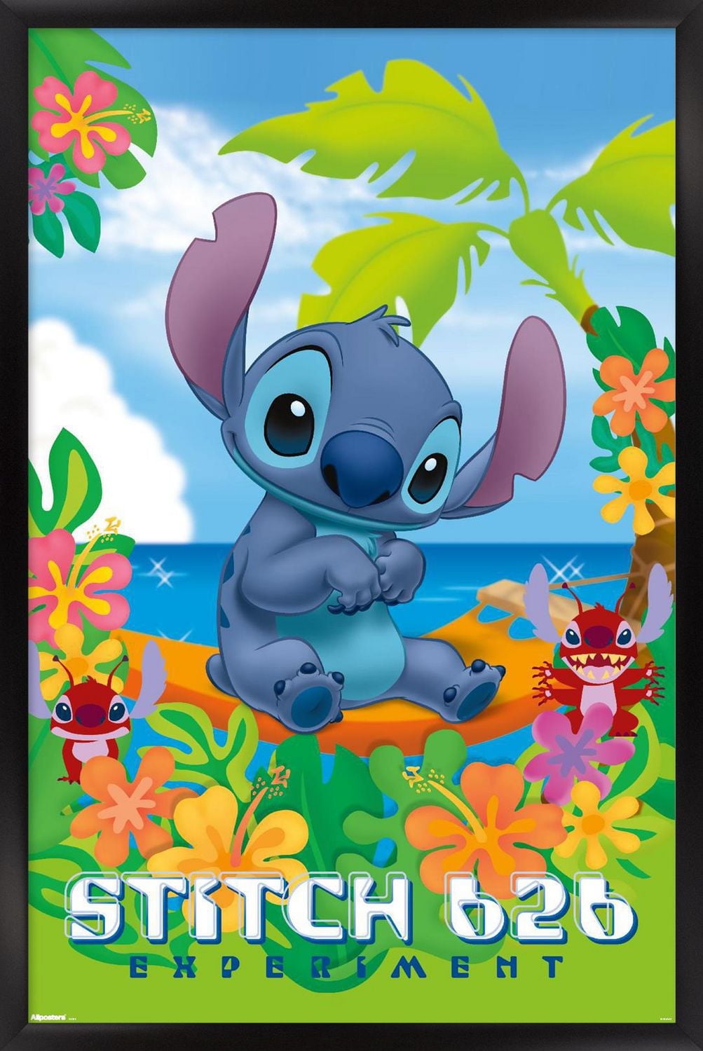 Disney Leroy and Stitch - Beach Wall Poster