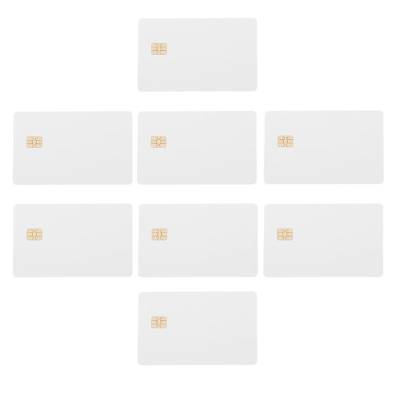Hemoton 8pcs NFC Business Card Rewritable PVC Business Cards Blank White Hotel Key Cards for Control System