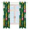 thumbnail image 4 of Cute Frog Pattern with Hearts 2 Panels Blackout Curtains for Bedroom Living Room Drapes Kitchen Room Window Blackout Curtain Grommet, 4 of 6