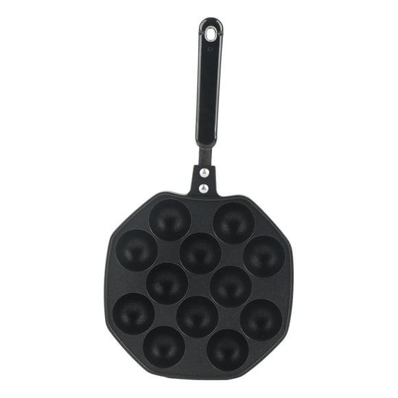 Aebleskiver Pan, Black Pancake Pan Aluminum Non Stick Coating Ebelskiver Pan Pancake Maker Baking Mold