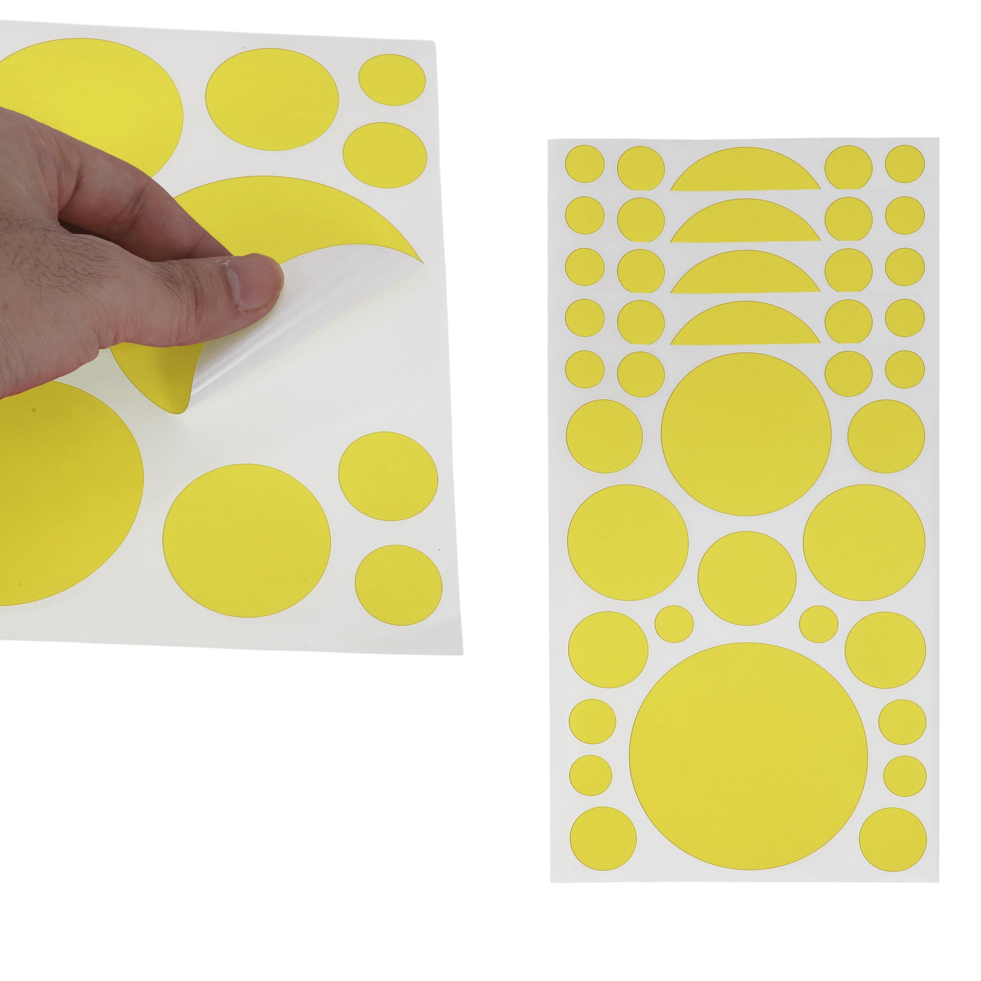 Unique Bargains Mall Large Round Dots Gift Stickers 6PCS Yellow