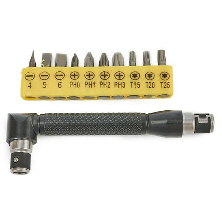 

GLFILL 10 In 1 Socket Screwdriver L-Shaped Angle Head Twin Wrench Driver Torx Flat Bit