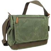 Vagarant Traveler 15" Vintage Cotton Wax Canvas Laptop Messenger Bag C31LW-LG