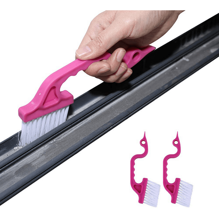 Rienar 2pcs Window Track Cleaning Brushes, Hand-held Groove Gap
