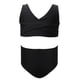 thumbnail image 1 of Traje de baño de 2 piezas para mujer, trajes de baño para mujer, conjunto de bikini de dos piezas de color liso para niñas y niñas., 1 of 6