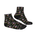 thumbnail image 3 of Bingfone Mardi Gras Fleur De Lis Design Patterned Men'S Women'S Casual Cotton Socks, 3 of 9