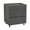 Grey, variant on 18" Base Cabinet-Double Door-Three Drawer-with White Gloss door
