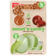 Crunch Pak Sweet & Savory Snacker with Tart Apples, Turkey Bites, Pretzels, & Caramel 4.15oz Tray