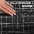 thumbnail image 4 of Hasoo Washable 8' x 10' Modern Geometric Grid Area Rug for Living Room Soft Indoor Carpet, Black, 4 of 7