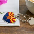 thumbnail image 3 of Arizona State Flag Keychain Heart Love Metal Key Chain Ring, 3 of 5