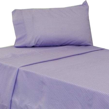 Lilac Polka Dots Twin Sheet Set Purple Bedding - Walmart.com