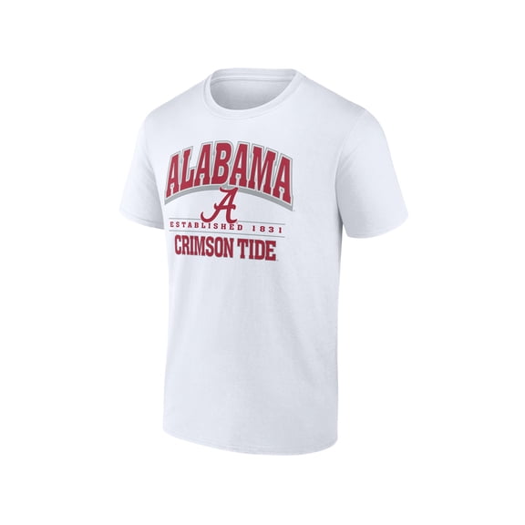 NCAA Alabama Crimson Tide Men's Cotton White Short Sleeve T-Shirt