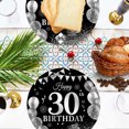 thumbnail image 5 of 30th Birthday Party Supplies Black Silver Theme Disposable Tableware Set Plates Napkins Cups Decorations Celebration Dinnerware, 5 of 5