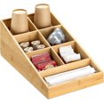 thumbnail image 1 of Navaris Coffee Station Organizer 7 Compartments - Coffee Organizer Station for Sugar, Creamer, Cup, Tea - Coffee Bar Organizer for Office and Kitchen Countertop Organization, 1 of 6