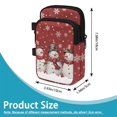 thumbnail image 7 of COEQINE Forearm Crutch Accesories Walking Stick Bag Snowman Snowflake Red Elbow Crutch Pouch, Cane Attachment, with Multiple Pockets, Phone Holder, for Adults Women Men, 7 of 7