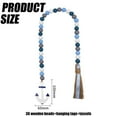 thumbnail image 4 of Ocean Wood Bead Garland: Farmhouse Style Beads with Tassels for Coastal Home Decor-Style:Style 3;, 4 of 5