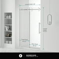 thumbnail image 4 of Fine Fixtures Frameless Shower Glass Door - Sliding Shower Door With Tempered Glass 48" W x 75" D in Satin Nickel Finish, 4 of 12