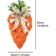thumbnail image 2 of Dalrosia Orange Carrot Wreath with Burlap Bow and Eucalyptus Leaves, Front Door Easter Swag for Inside Outside Summer Spring Home Decor, 2 of 5