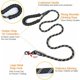 thumbnail image 2 of Correa de nailon ajustable de alta calidad para perros, negra, reflectante, 150 cm, para perros grandes o medianos, adecuada para trotar (negro) JAMW Sencillez, 2 of 5