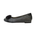 thumbnail image 3 of FUZZY Andie Women Extra Wide Width Metallic Slip On Flats BLACK 8, 3 of 6