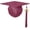 Maroon, variant on Shiny Kindergarten and Preschool Graduation Cap with 2024 2025 Tassel Charm