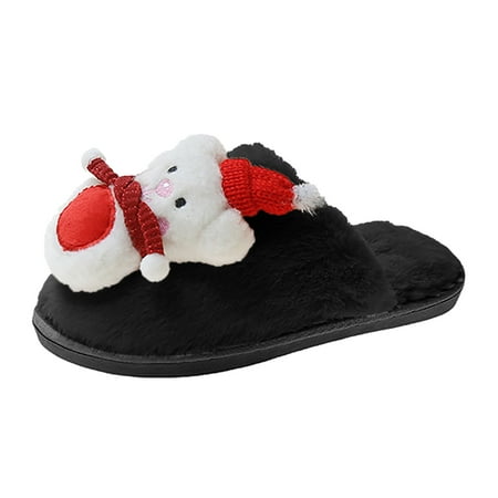

NOKIO Female Breathable Cotton Slip-On Slippers Women Winter Warm House Slippers Wear Household Comfortable Slippers Women S Plush Ballerina Slippers Women S Cute Winter Home Shoes