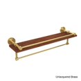 thumbnail image 2 of Allied Brass  Dottingham Collection Clear IPE Ironwood 22-inch Shelf with Gallery Rail and Towel Bar, 2 of 2