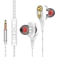 thumbnail image 1 of Auriculares de música de 3,5 mm con graves profundos en la oreja Auriculares deportivos con cable y micrófono (blanco) Likrtyny  Para estrenar, 1 of 4