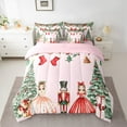 thumbnail image 2 of Manfei Cartoon Elf Princess Bedding Comforter Set 7-Piece, Fairy Tale Nutcracker King Bedding Sets, Christmas Tree Gift Reversible Bed Sheets, Luxury Bedroom Decor, 2 of 7