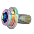 thumbnail image 1 of M8x15mm Titanium Alloy Bicycle Crank Bolt with Dust  and Washer, 1 of 7