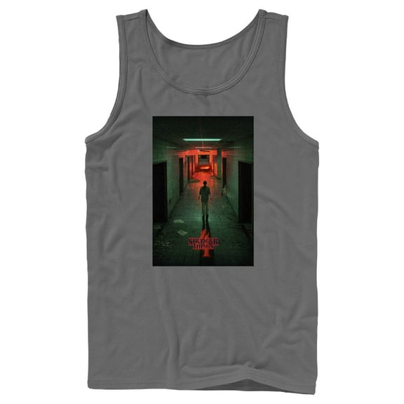 Netflix Men's Stranger Things The Lab Rift Eleven Poster Tank Top Charcoal Medium