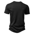 thumbnail image 4 of Men T Shirt Short Sleeve Tee Casual Solid Color Top Button Henry Shirt Summer, 4 of 11