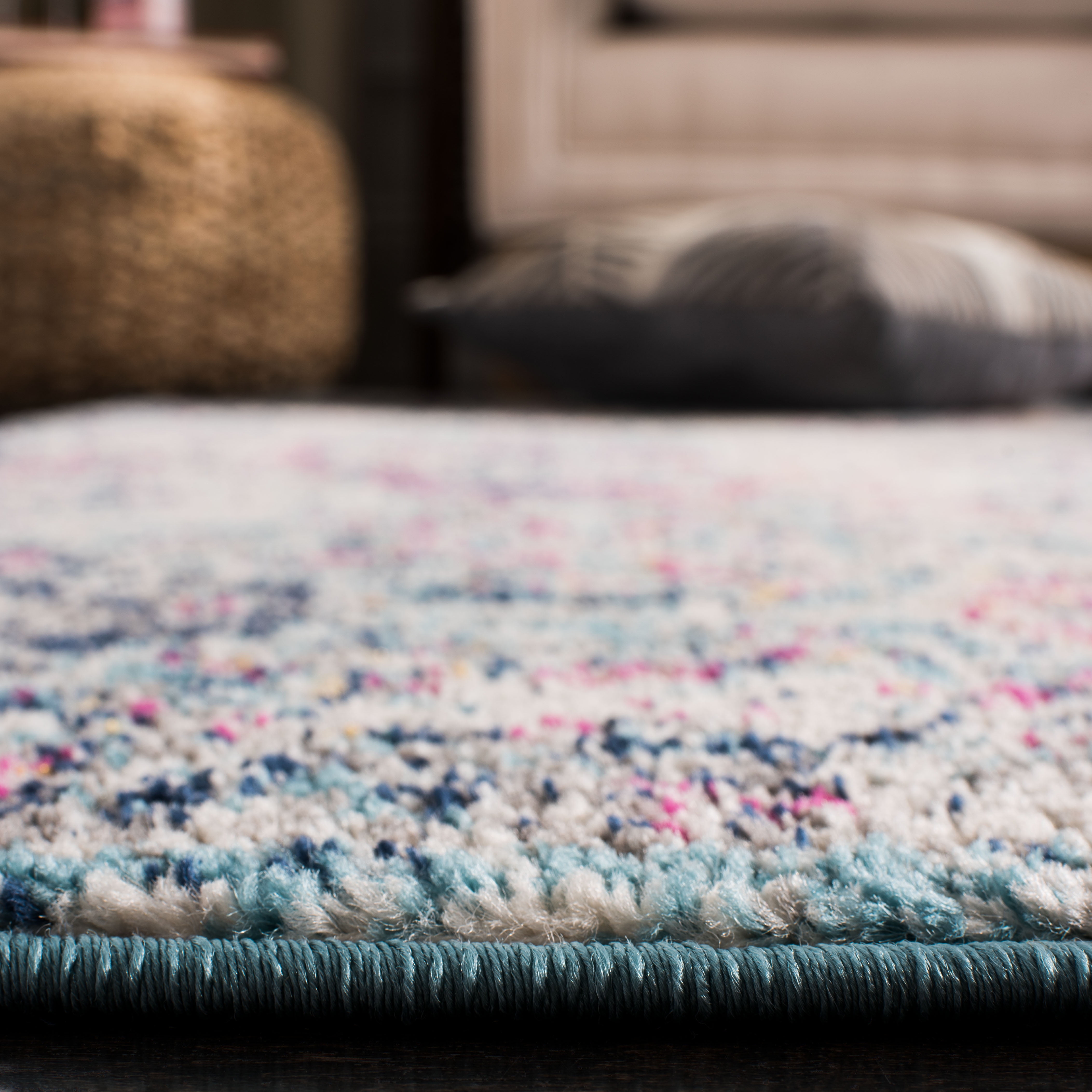 SAFAVIEH Area Rug 9x12 - Madison Collection - Large - Transitional Modern Design, Navy & Teal, Non-Shedding & Easy Cleaning, Ideal for Living Room, Bedroom, Dining Space (MAD611N)