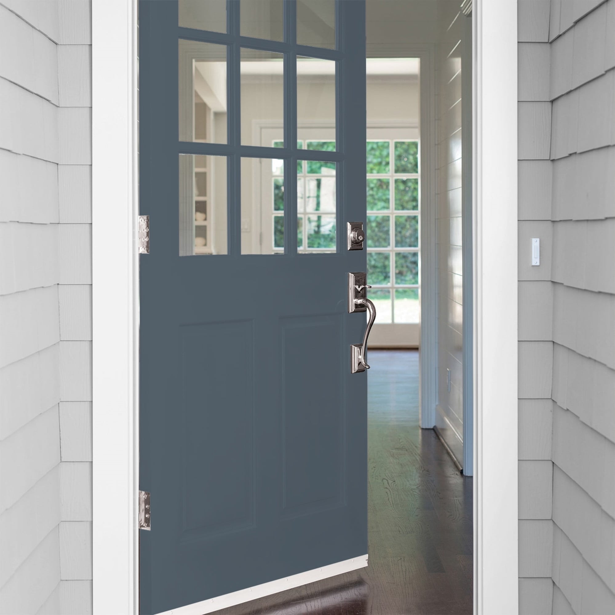 Glidden Fundamentals Goblin / Gray, Semi-Gloss Exterior Paint, 1 Gallon