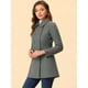 thumbnail image 3 of Abrigo Largo De Invierno Con Cuello Peter Pan Y Doble Botonadura Para Mujer Gris oscuro XS, 3 of 7