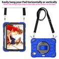 thumbnail image 4 of For iPad Mini 7th/6th Gen 8.3"(2024/2021) Case,Kids Friendly,With Rotatable Adjustable Hand Strap,Retractable Kickstand,Shoulder Strap,Shockproof Anti-fall Rugged Heavy Duty Case,Blue, 4 of 11