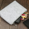 thumbnail image 5 of Unique Bargains Stationery Storage Zipper Pouch Office Organizer Light Gray, 5 of 5
