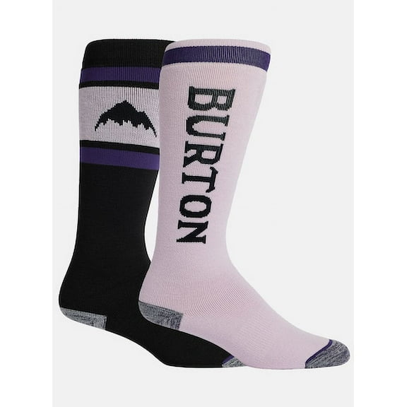 Burton Women's Weekend Midweight Ski Socks – 2 Pack (Elderberry, M/L)