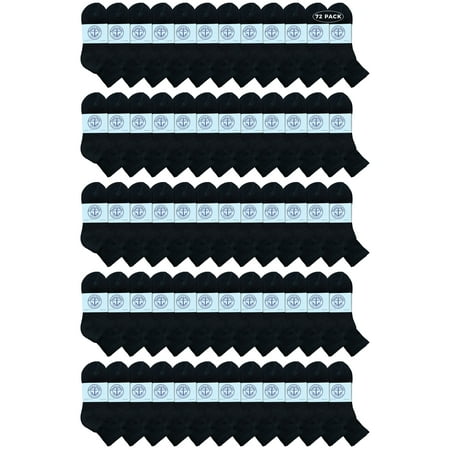 

Yacht & Smith Wholesale Bulk Womens Mid Ankle Socks Cotton Sport Athletic Socks - 9-11 - Black - 72 Packs